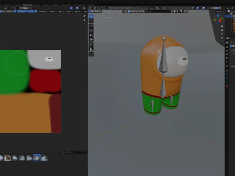 Серед нас персонаж Lowpoly 3D Модель