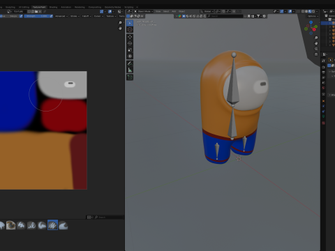 Among Us Character Lowpoly Model 3D