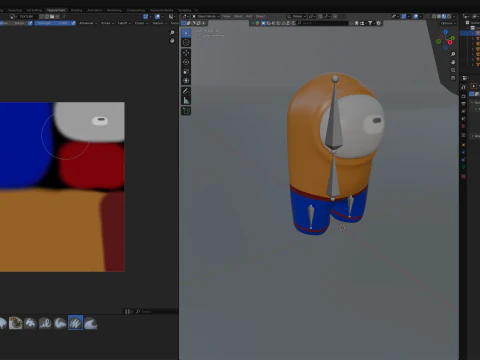 Серед нас персонаж Lowpoly 3D Модель