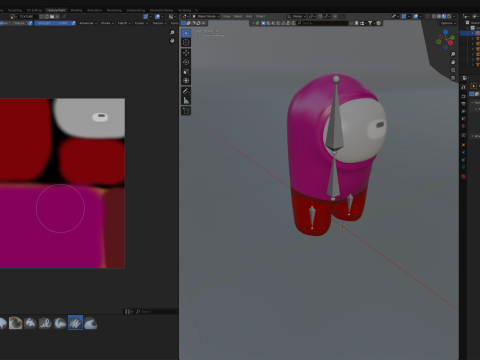 Among Us Character Lowpoly Model 3D