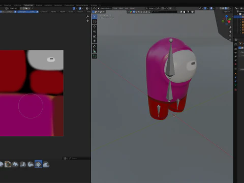 Серед нас персонаж Lowpoly 3D Модель