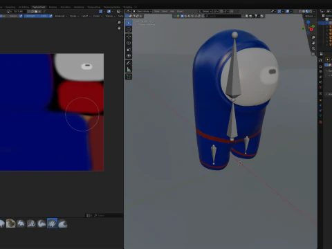 Серед нас персонаж Lowpoly 3D Модель