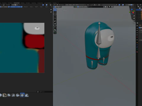 Серед нас персонаж Lowpoly 3D Модель
