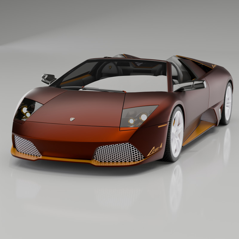 Lamborgini Murcilago LP650 rodster Custom Carbon Edition Model 3D .c4d .max .obj .3ds .fbx .stl .blend 