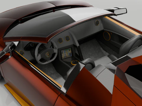 Lamborgini Murcilago LP650 rodster Custom Carbon Edition 3D Model