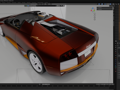 Lamborgini Murcilago LP650 rodster Custom Carbon Edition Model 3D