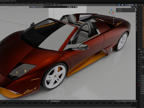 Lamborgini Murcilago LP650 rodster Custom Carbon Edition 3D Model