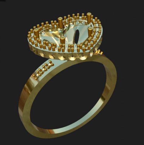 heart ring Modelo de impresión 3D .c4d .max .obj .3ds .fbx .stl .blend