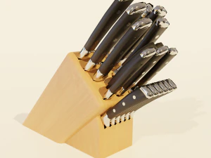 Low poly kitchen utensils pack 3D Model