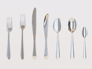 Low poly kitchen utensils pack Model 3D