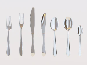 Low poly kitchen utensils pack 3D Model