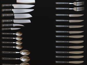 Kitchen knives and cutlery pack Modelo 3D