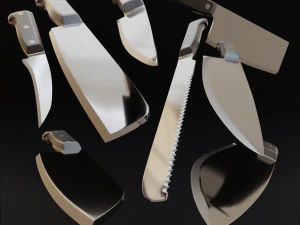 Pacote de facas e talheres de cozinha Modelo 3D