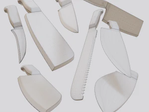 Pacote de facas e talheres de cozinha Modelo 3D