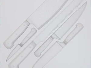 Pacote de facas e talheres de cozinha Modelo 3D