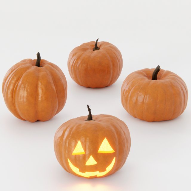 Pumpkin Pack 3Dモデル .c4d .max .obj .3ds .fbx .stl .blend 