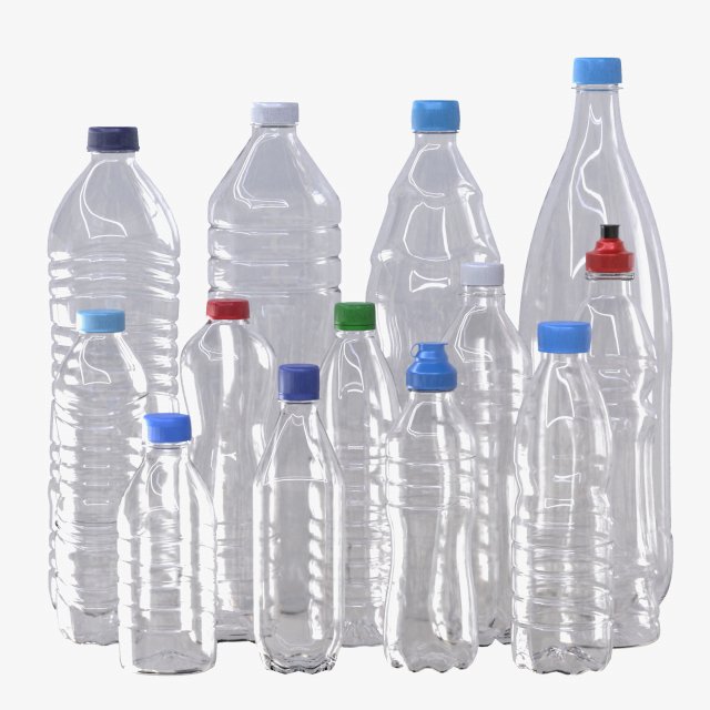 Plastic Bottles Pack Modelo 3D .c4d .max .obj .3ds .fbx .stl .blend 