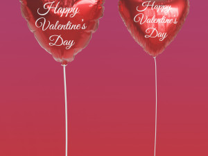 Love Heart Balloons Modelo 3D