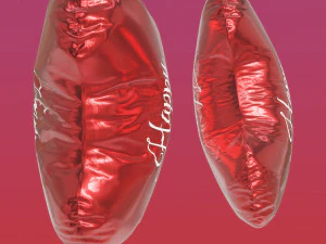 Love Heart Balloons 3D Model