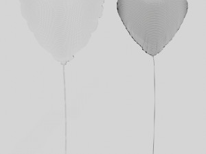 Love Heart Balloons 3D Модель