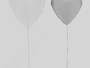 Love Heart Balloons 3D Model