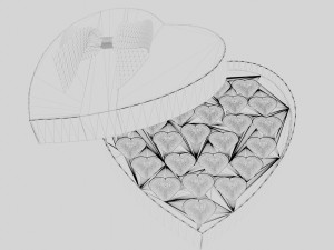 Love Heart Chocolates 3D Model