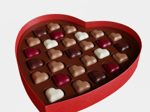 Love Heart Chocolates 3D Model