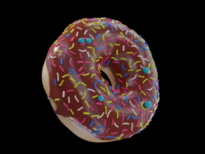 Low-poly 3D Donut Model 3D Model