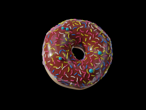 Low-poly 3D Donut Model 3D Model