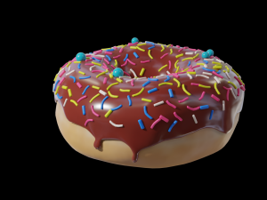 Low-poly 3D Donut Model 3D Model