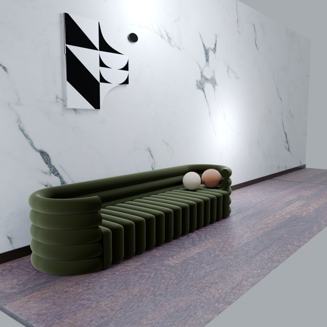 velvet sofa Modello 3D .c4d .max .obj .3ds .fbx .stl .blend