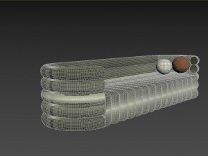 velvet sofa Modello 3D