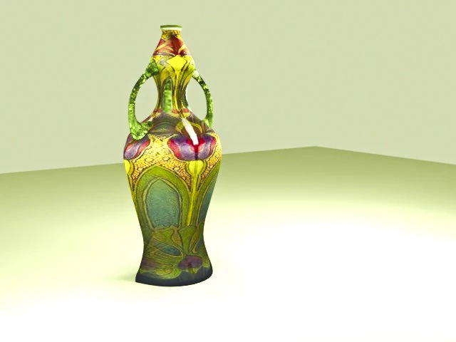 art nouveau vase 3D Model .c4d .max .obj .3ds .fbx .stl .blend 
