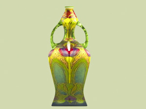 art nouveau vase Modello 3D