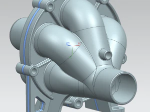 Blastgate dn40 - 5-way 3D Print Model