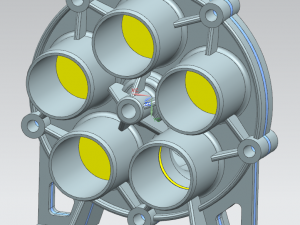 Blastgate dn40 - 5-way 3D Baskı Modeli