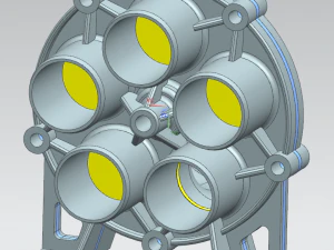 Blastgate dn40 - 5-way 3D Print Model
