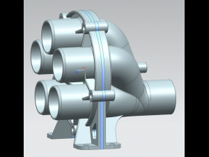 Blastgate dn40 - 5-way 3D Baskı Modeli