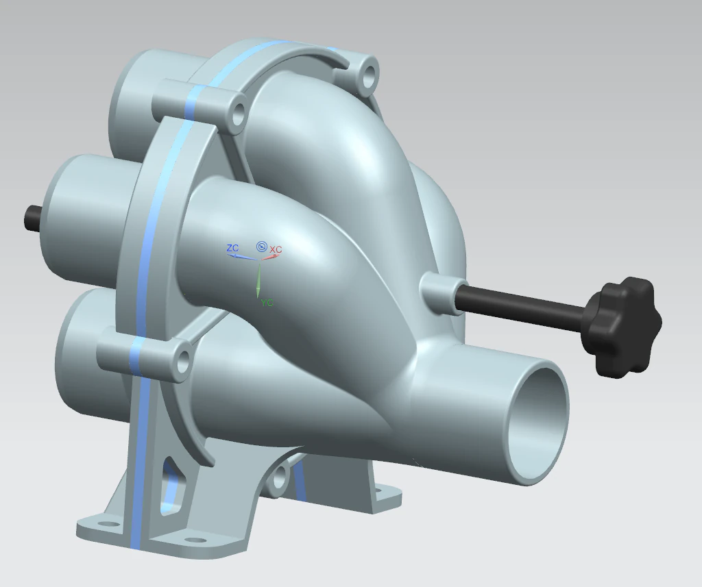 Blastgate dn40 - 5-way 3D Print Model .c4d .max .obj .3ds .fbx .stl .blend 