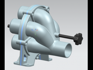 Blastgate dn40 - 5-way Modello di stampa 3D