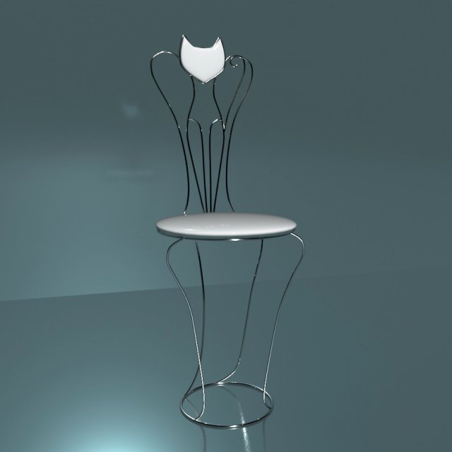 cat metal chair 3D-Modell .c4d .max .obj .3ds .fbx .stl .blend 