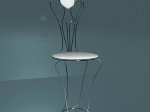 猫金属椅子 3D 模型