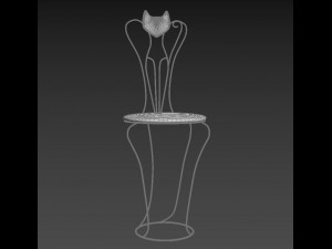 cat metal chair 3D-Modell