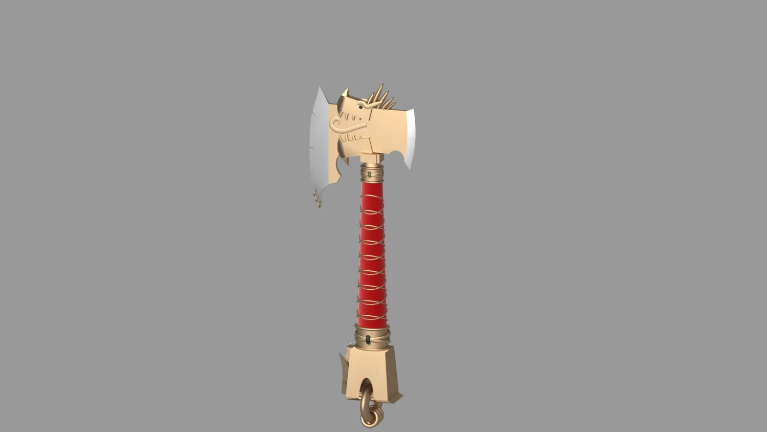 battle axe 3D Model .c4d .max .obj .3ds .fbx .stl .blend 