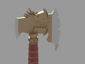 battle axe Modelo 3D