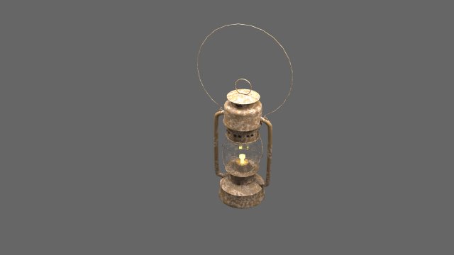 kerosene lamp 3D Модель .c4d .max .obj .3ds .fbx .stl .blend 
