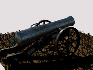 12-pounder field cannon 3D Model