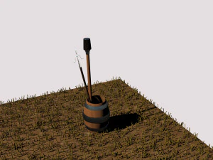 12-pounder field cannon 3D Model