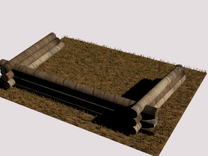 12-pounder field cannon Model 3D