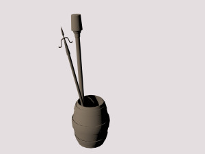12-pounder field cannon Model 3D
